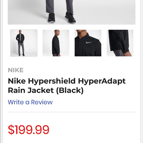 Nike Hypershield HyperAdapt Rain Jacket (Black) - Picture 6 of 6